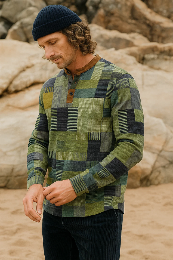 Aubert | Elegantes Henley-Hemd
