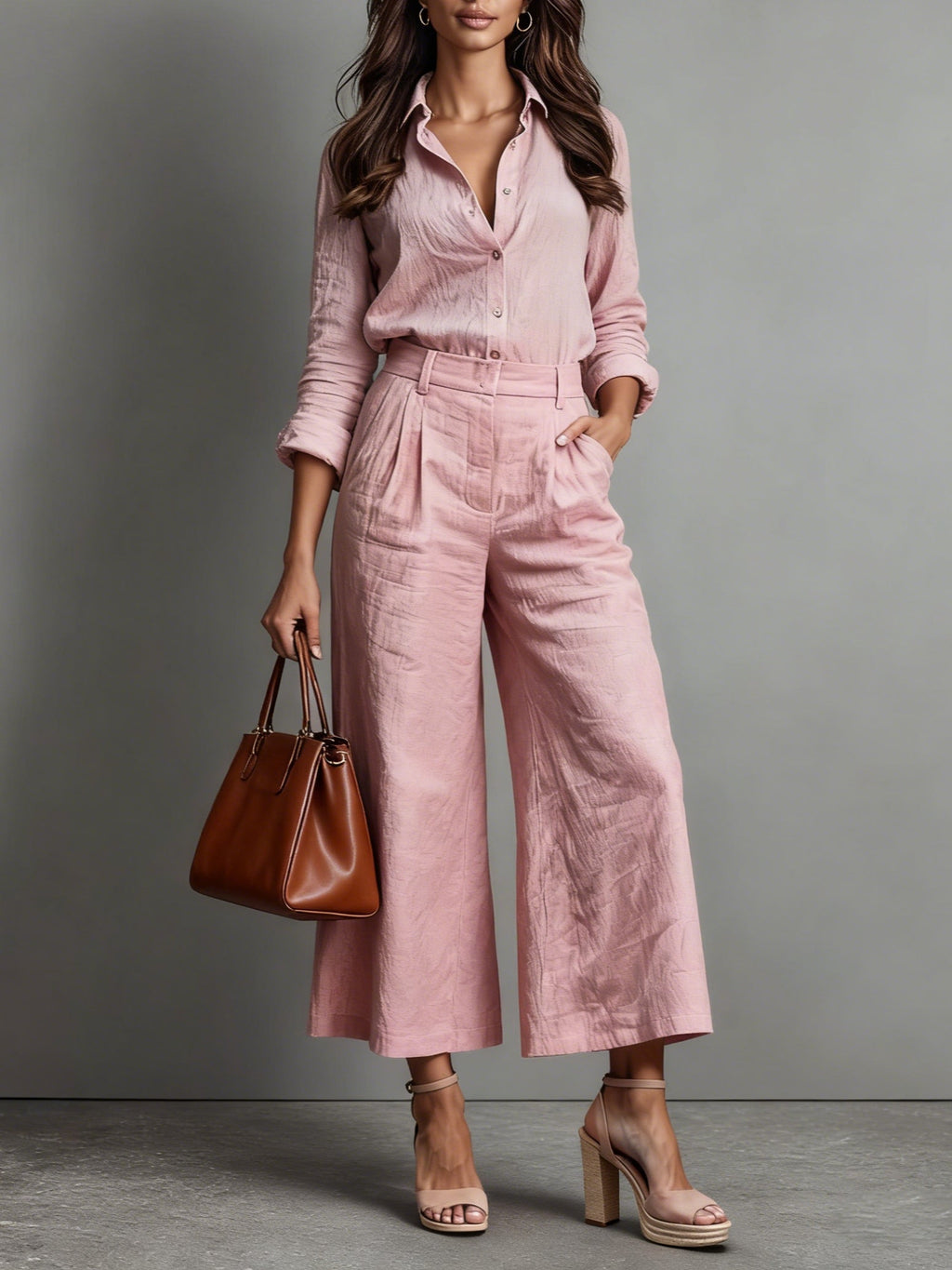 Rosa |  Zweiteiler mit Capri-Hose