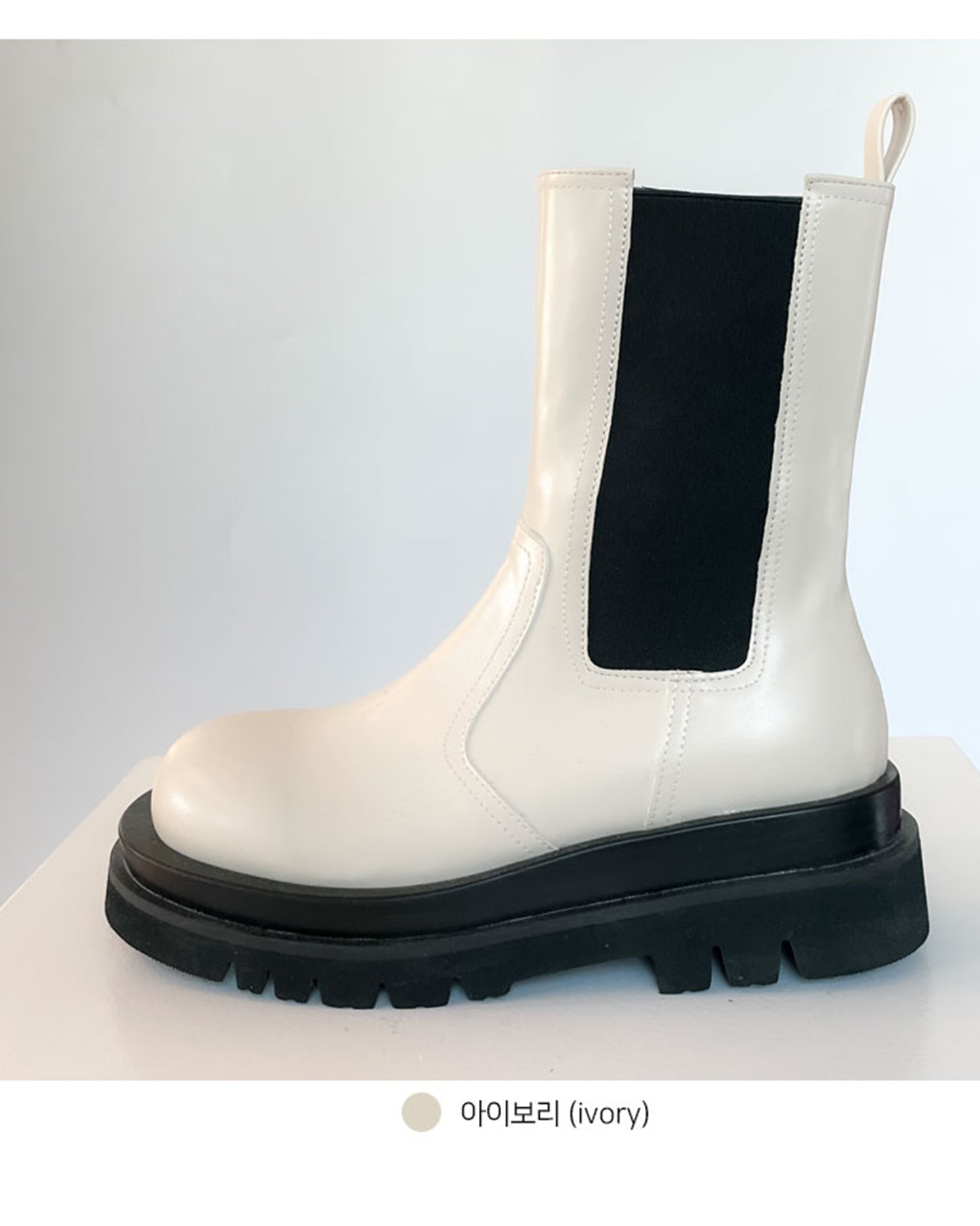 Elastische Keil-Ankle-Zipper-Stiefel CJ305