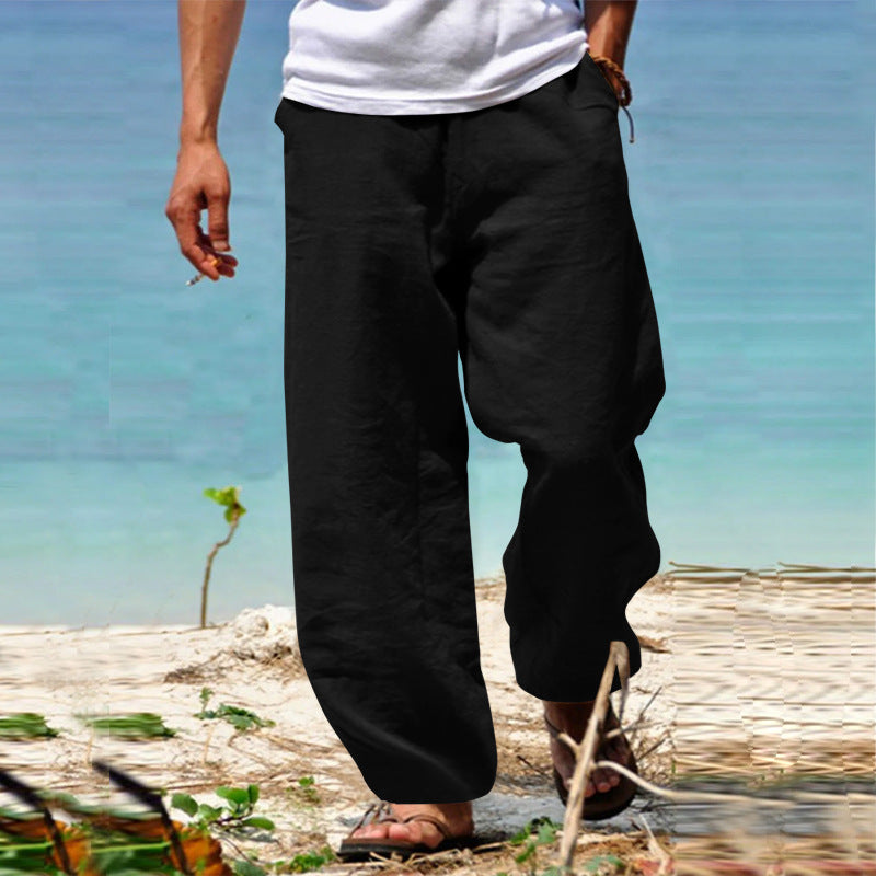 Remo | Lockere Baumwoll-Leinenhose