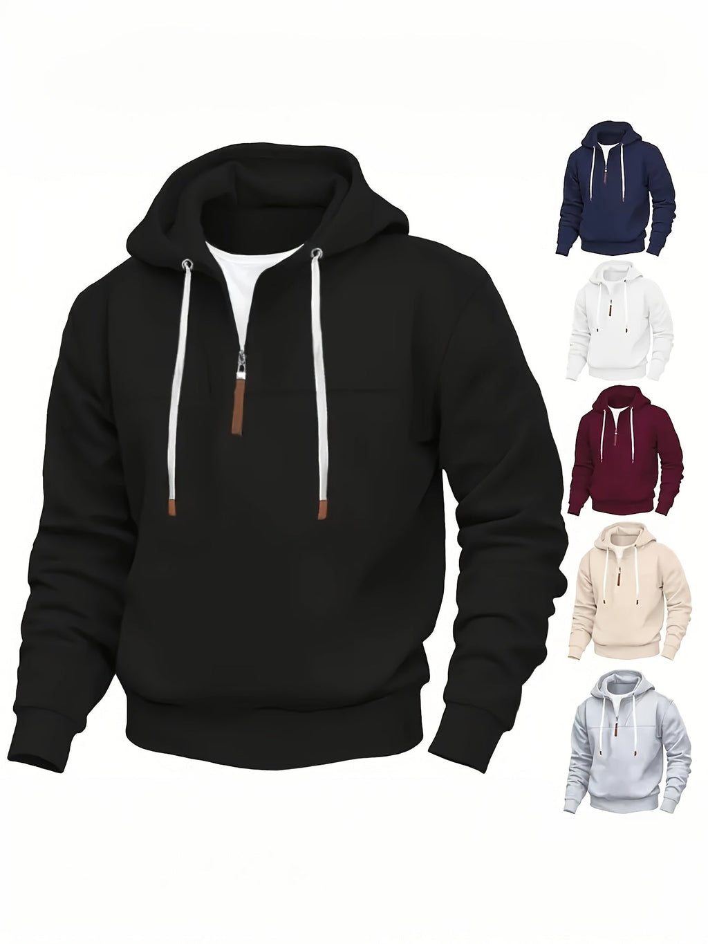 Kolton – Kapuzenpullover Mit Halbem Reißverschluss