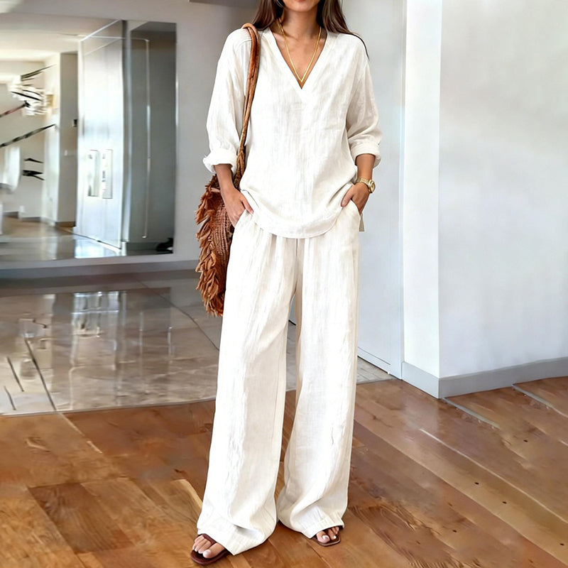 Celine | Lässiges Set mit Langarm Top und Hose