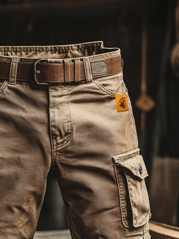 Novak Retro Fracht Shorts Mit Mehreren Taschen