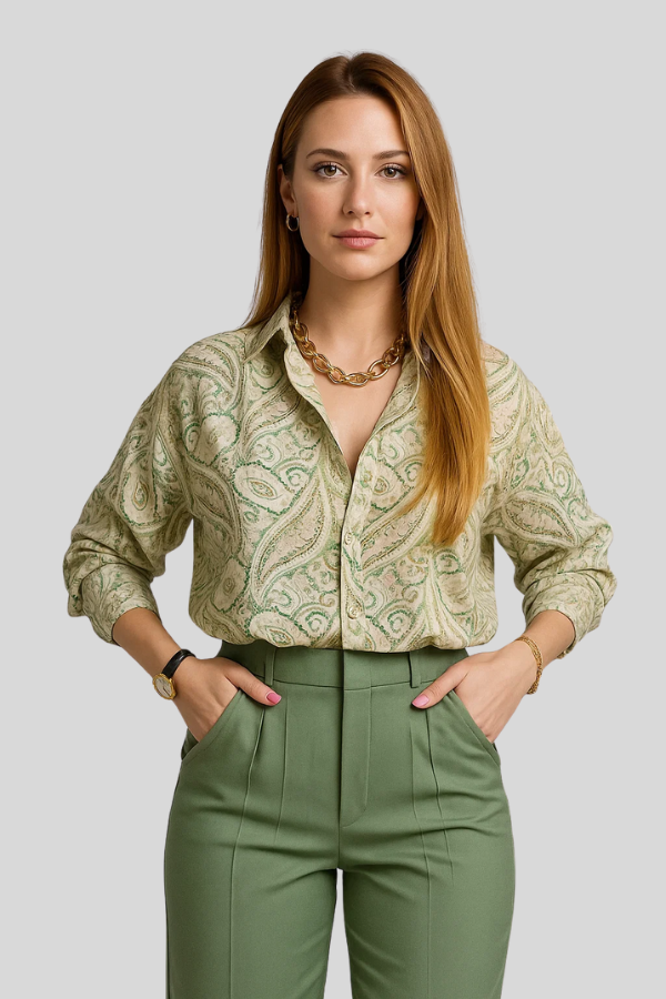 Lily | Printshirt & Knopf-Hose Set