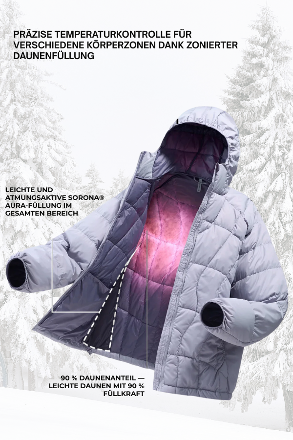 Streetwear Ultra-Leichte Kapuzen-Daunenjacke
