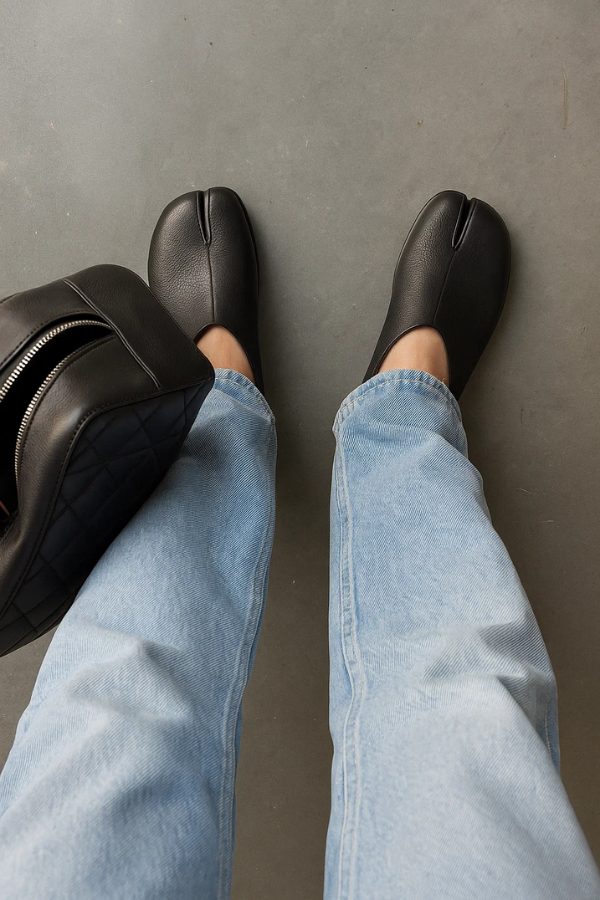 Leder Tabi Slipper