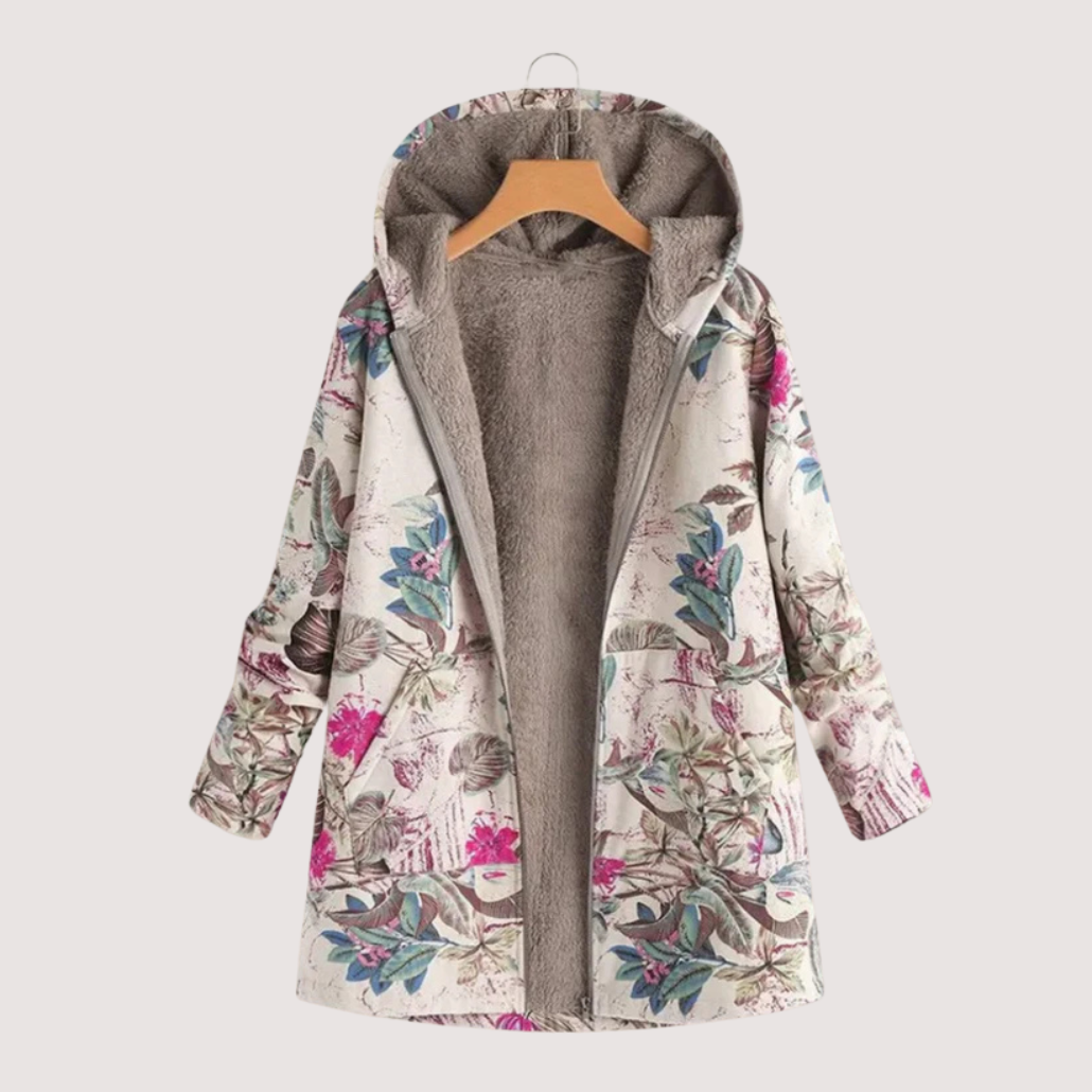 Kamelia | Warme Fleecegefütterte Winterjacke – Bequem & Wetterfest