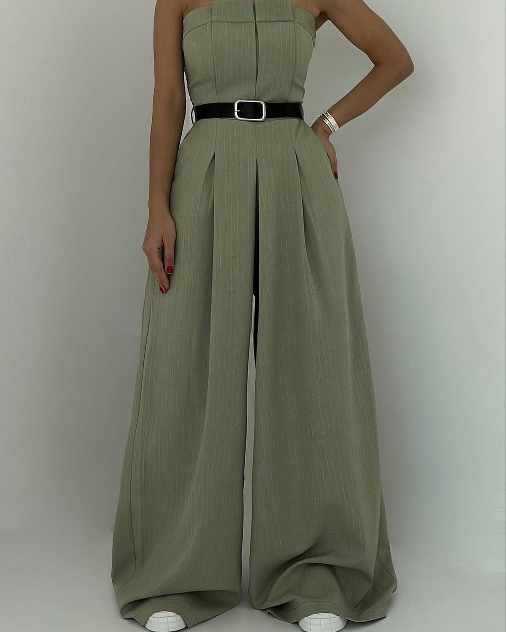 Lauralie | Trägerloser Jumpsuit im Blazer-Stil