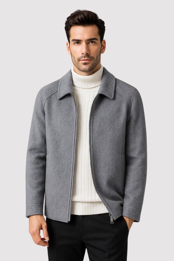 Baron | Wollmischung Zip-Up Jacke