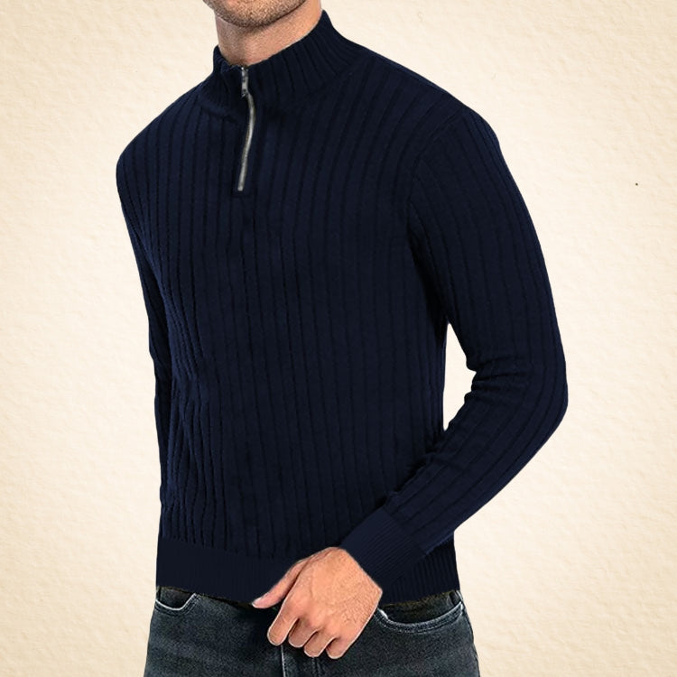 Zacheo – Lässiger Rollkragenpullover Mit Reißverschluss