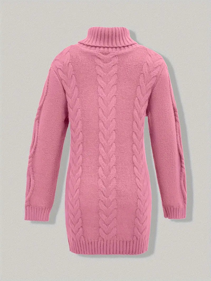 Narda Damen Rollkragen Kleid