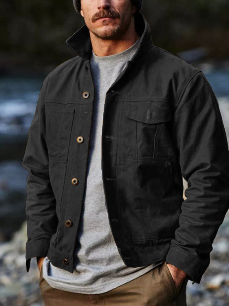 Arvid | Vintage Jacke mit Knopfleiste