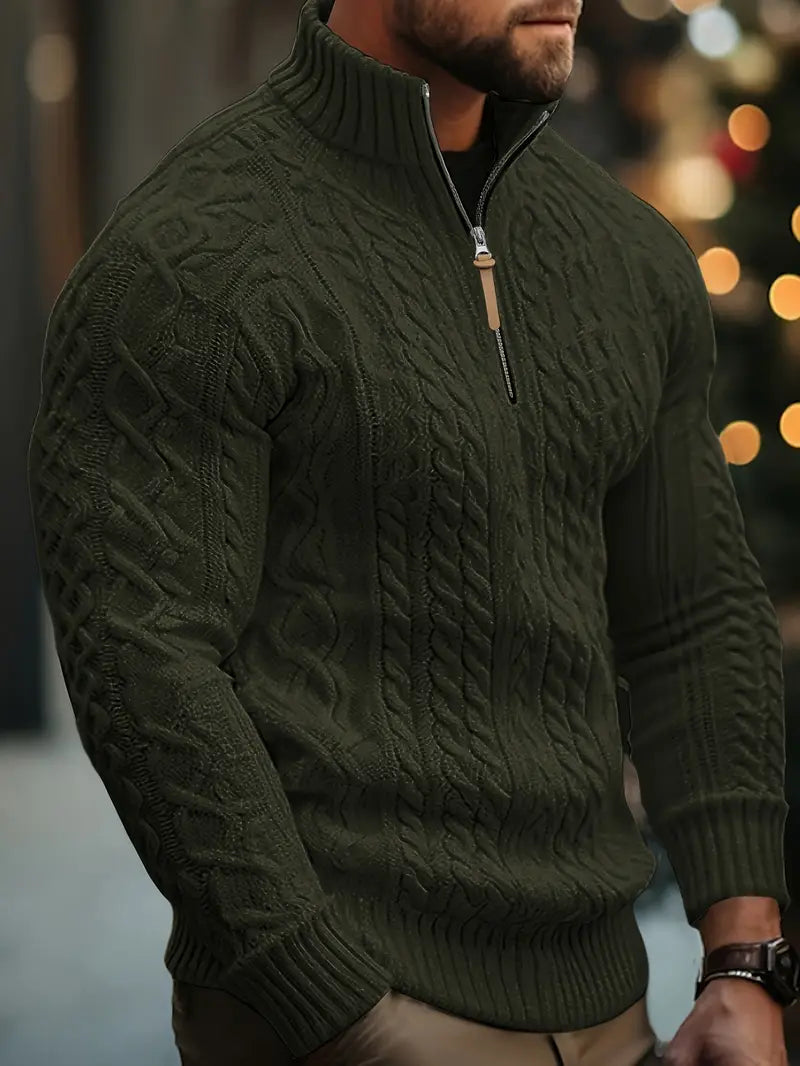 Rabada | Strickpullover Mit Halbem Reißverschluss Und Stehkragen