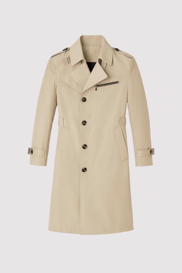 Léandro | Klassischer Herren-Trenchcoat in Beige