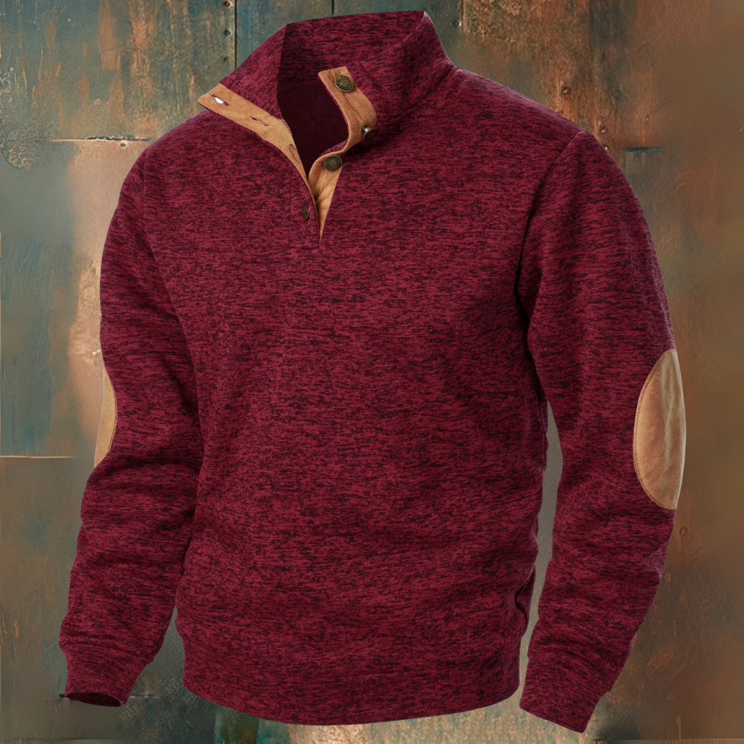 René | Strickpullover mit Wildleder-Details