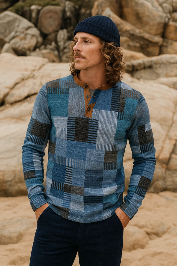 Aubert | Elegantes Henley-Hemd