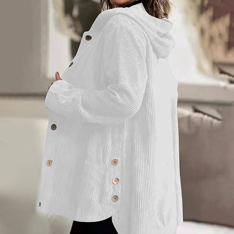 Lässige Kapuzenjacke aus Cord für den Herbst