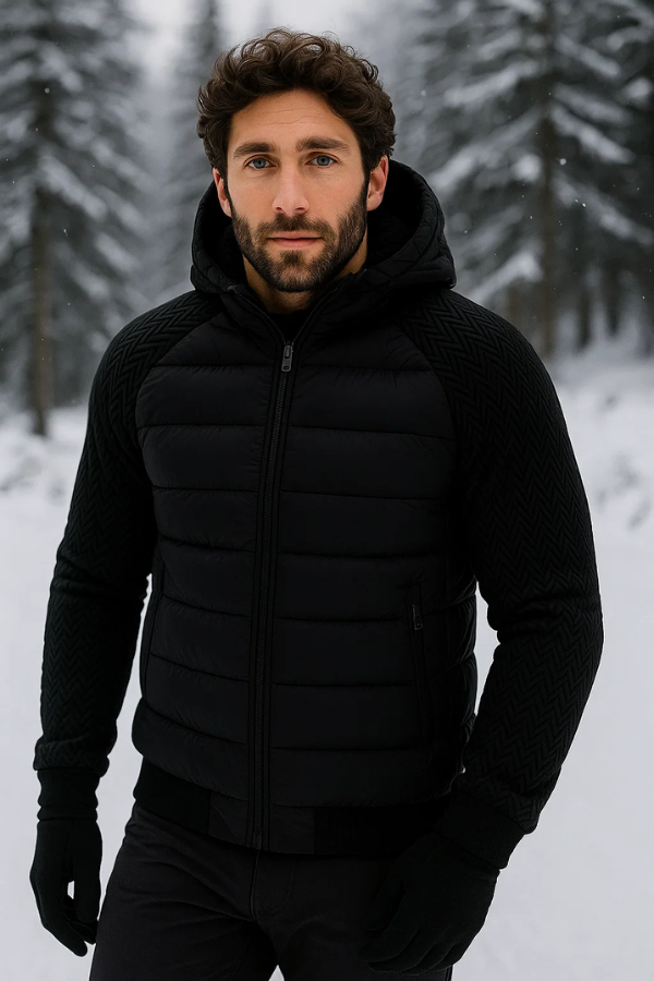 Kalen | Wattierte Herrenjacke mit Kapuze