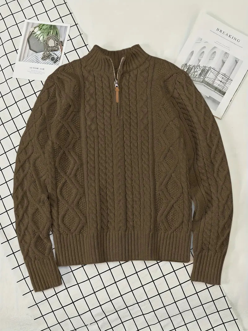 Rabada | Strickpullover Mit Halbem Reißverschluss Und Stehkragen