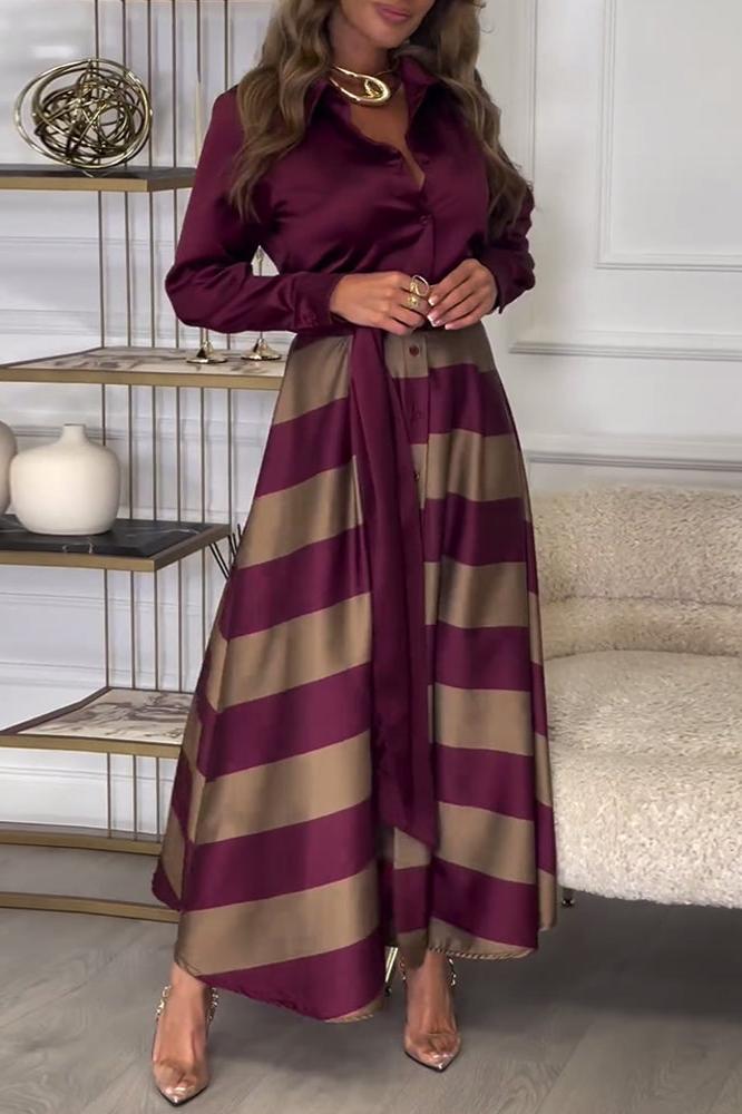Kenda | Elegantes Streifenkleid