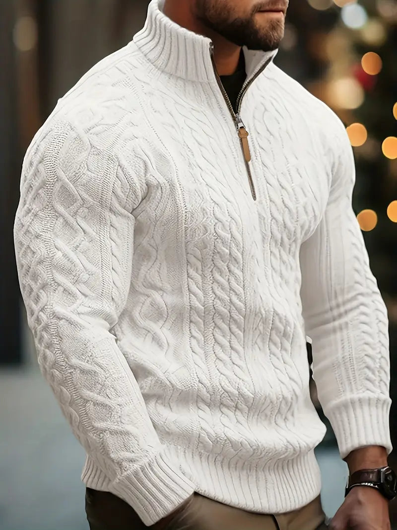 Rabada | Strickpullover Mit Halbem Reißverschluss Und Stehkragen