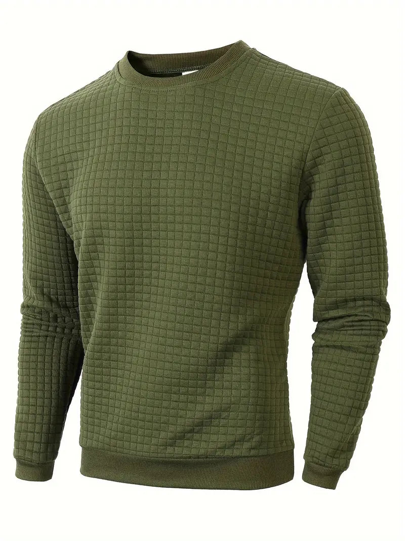 Andreas Herren Pullover – Boho Karo, Langarm, Gemütlich