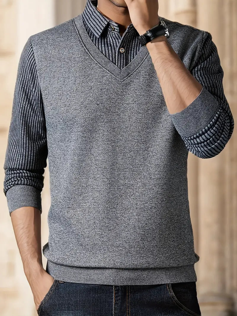 Leroy - Lässiger Pullover mit langen Ärmeln aus Strick