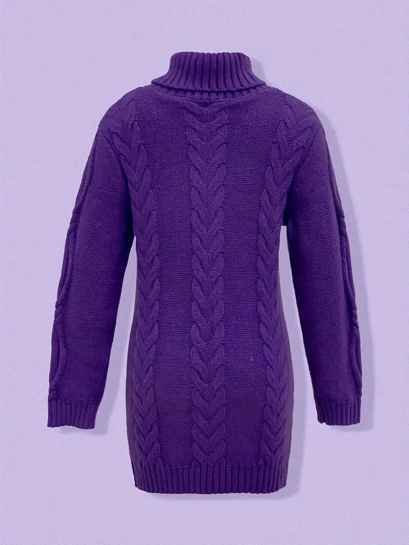 Narda Damen Rollkragen Kleid