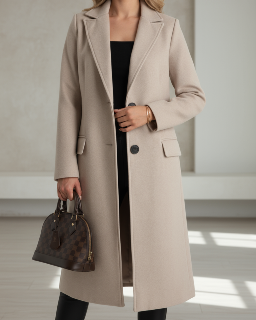 Judith | Eleganter langer Wollmantel