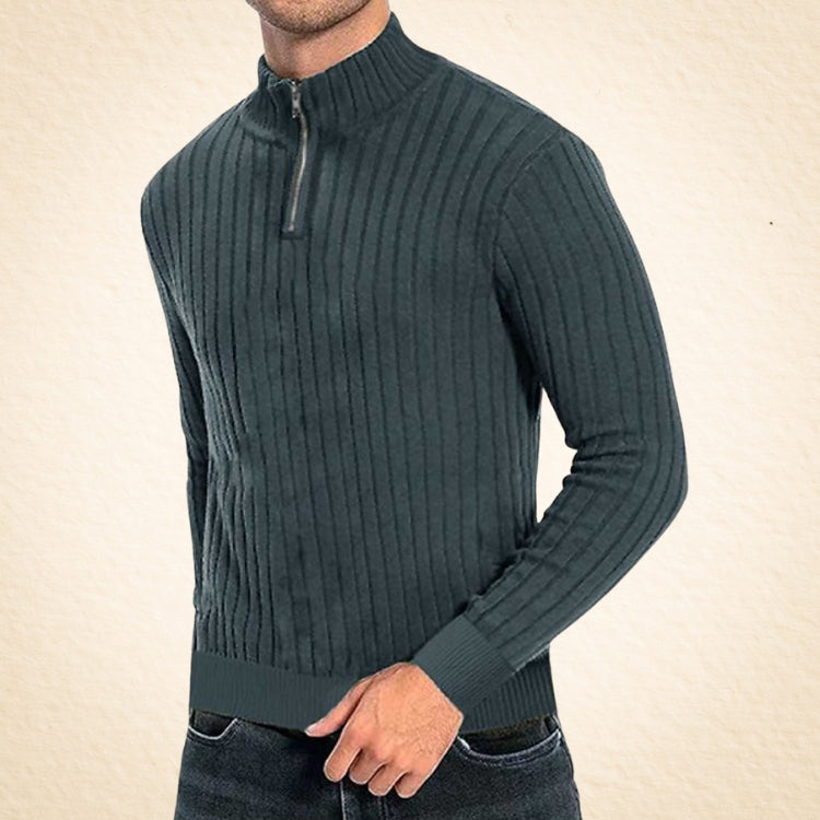 Zacheo – Lässiger Rollkragenpullover Mit Reißverschluss