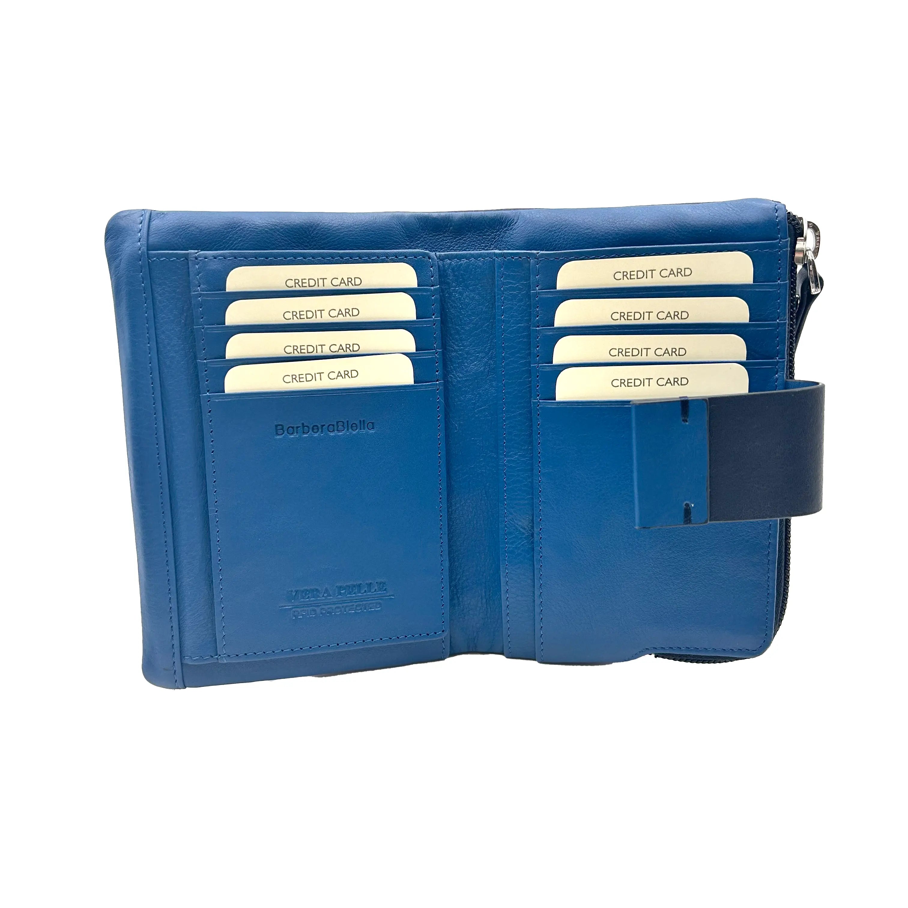 6046 Damenbörse Blau/Riff