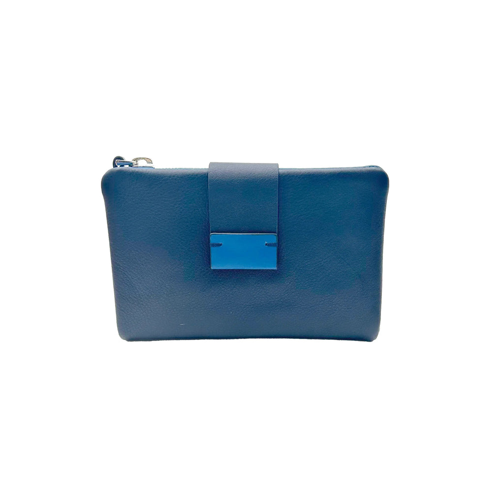 6046 Damenbörse Blau/Riff