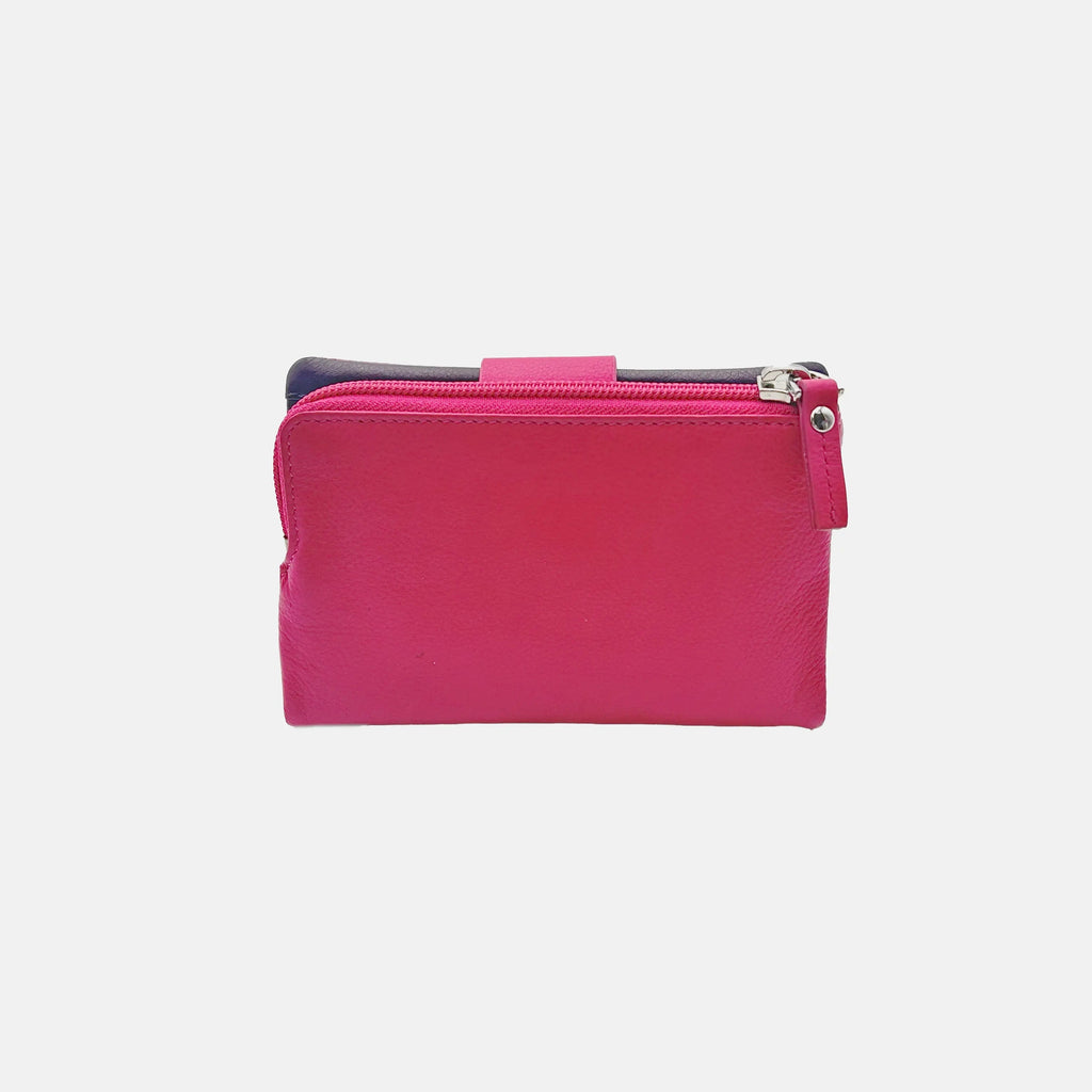 6046 Damenbörse Fuchsia/Blau