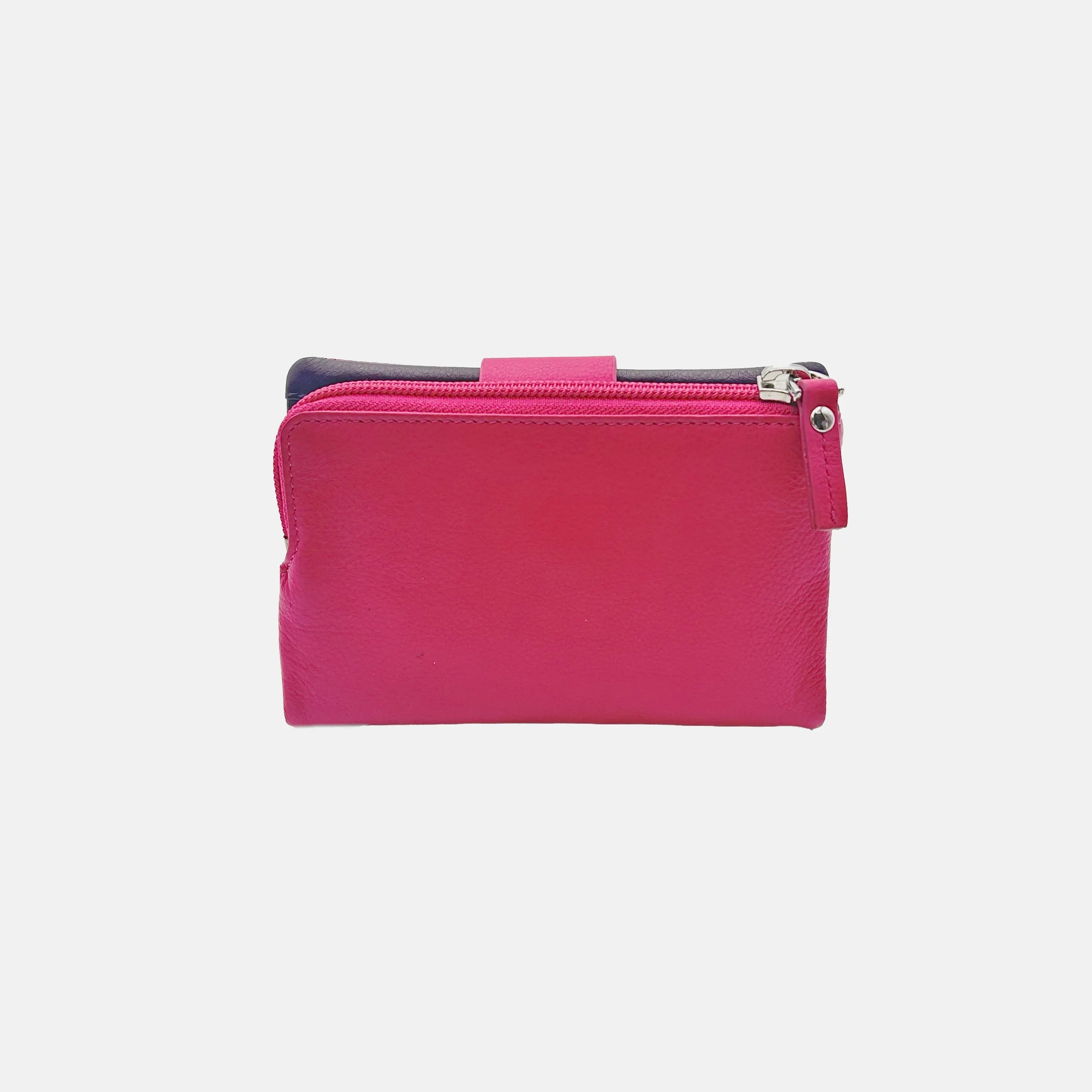 6046 Damenbörse Fuchsia/Blau