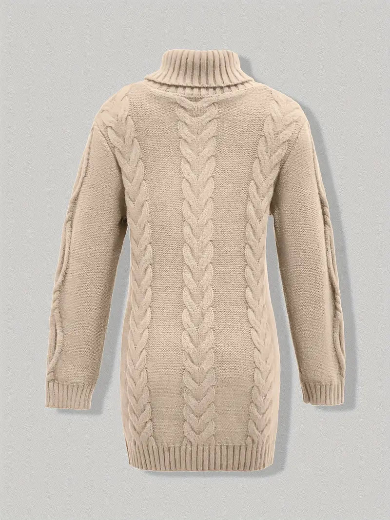 Narda Damen Rollkragen Kleid