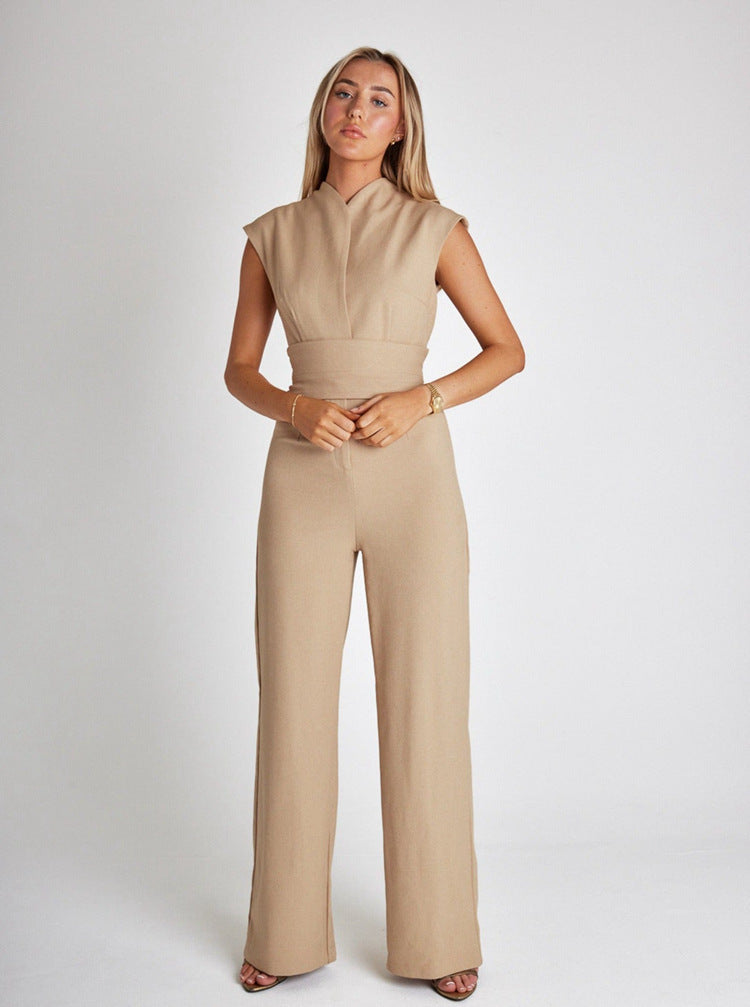 Ärmelloser Overall mit weitem Bein