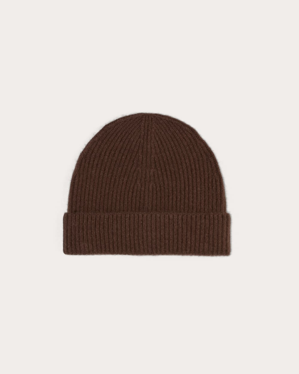 Cashmere Cap with Stripes | Dark Mahogany
