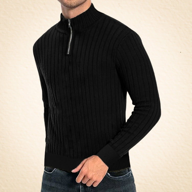 Zacheo – Lässiger Rollkragenpullover Mit Reißverschluss