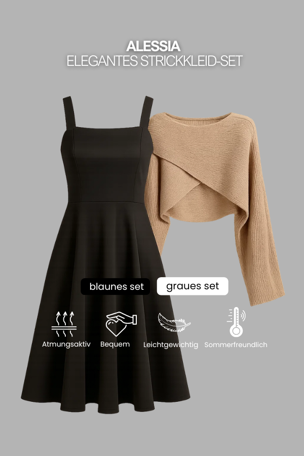 Alessia | Elegantes Strickkleid-Set