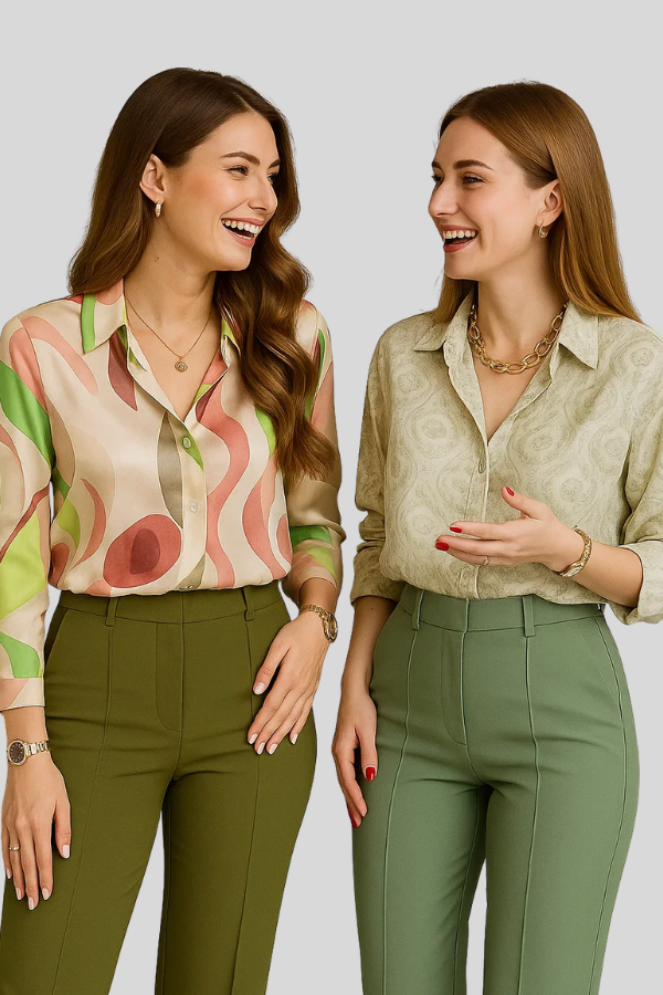 Lily | Printshirt & Knopf-Hose Set