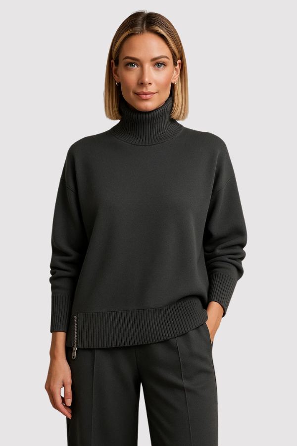 Lara | Loungewear-Set aus Strick mit Rollkragen