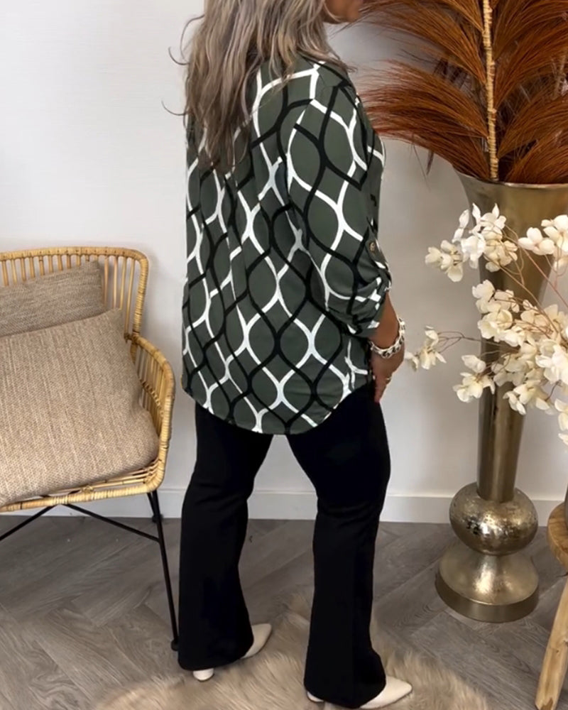 Noor | Bluse mit grafischem Druck
