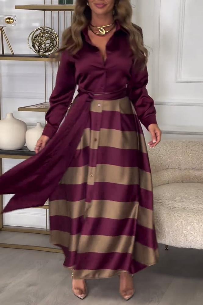 Kenda | Elegantes Streifenkleid