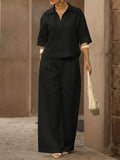 Soraya | Leinen Baumwolle Set mit Hemd und Hose