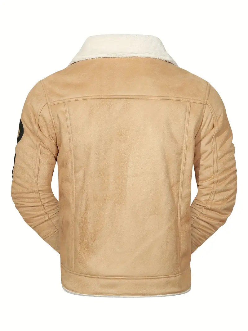 Frederik – Lässige Polyesterjacke Mit Kunstfellfutter