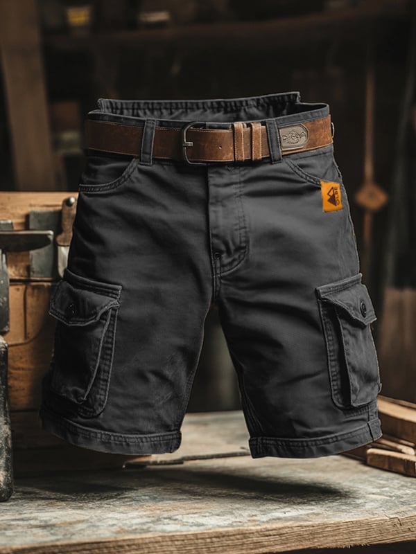 Novak Retro Fracht Shorts Mit Mehreren Taschen