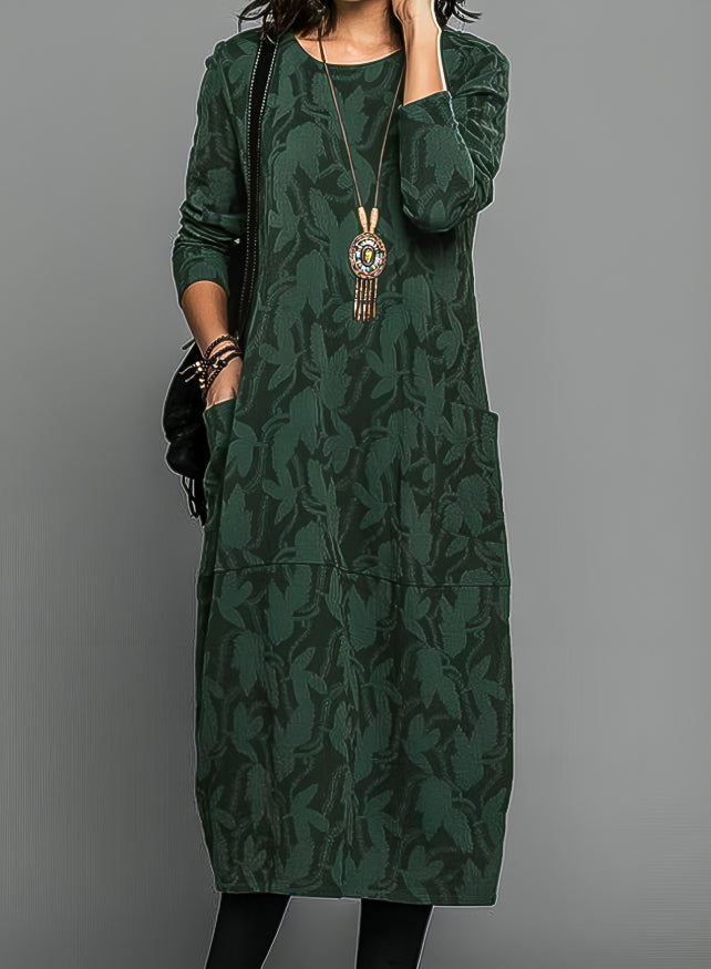 Corina Rundhalsausschnitt Lässiges Winterkleid