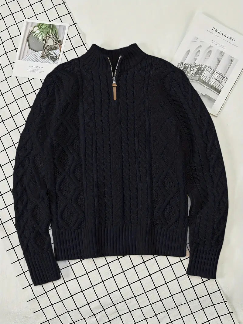 Rabada | Strickpullover Mit Halbem Reißverschluss Und Stehkragen