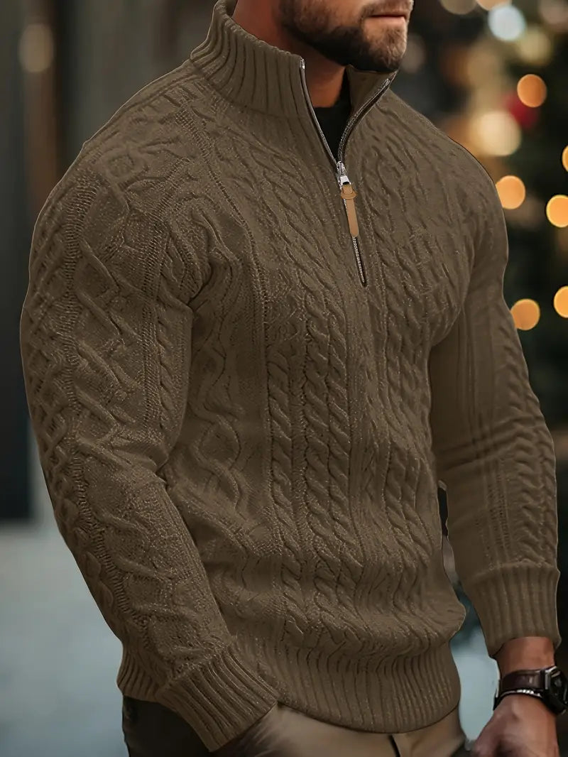 Rabada | Strickpullover Mit Halbem Reißverschluss Und Stehkragen