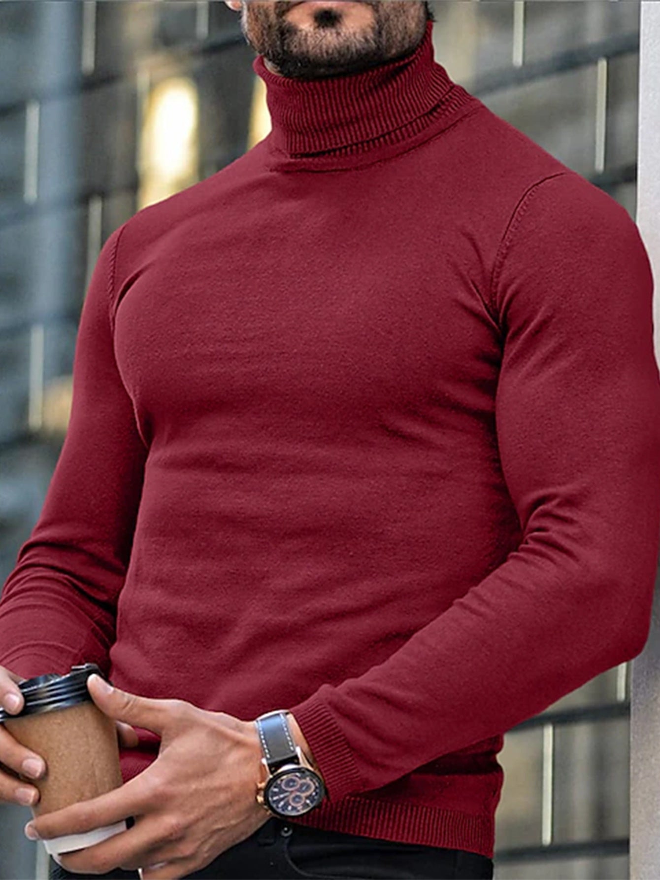 Koef | Turtleneck Pullover mit urbanem Winterlook